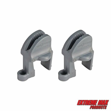 EXTREME MAX Extreme Max 3005.5058 BoatTector Quick Adjust Pontoon Rail Fender Hanger - Gray, Pack of 2 3005.5058